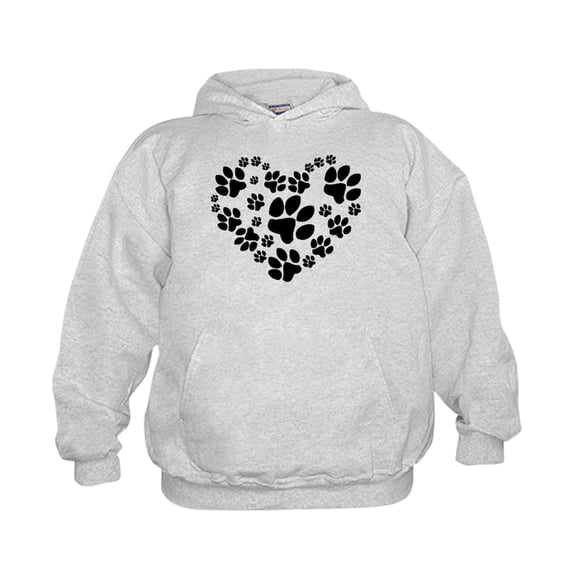 CafePress - Paws Heart - Kids Hooded Sweatshirt, Classic Hoodie
