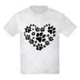 thumbnail image 1 of CafePress - Paws Heart Kids Light T Shirt - Light T-Shirt Kids XS-XL, 1 of 4