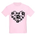 thumbnail image 1 of CafePress - Paws Heart Kids Light T Shirt - Light T-Shirt Kids XS-XL, 1 of 4