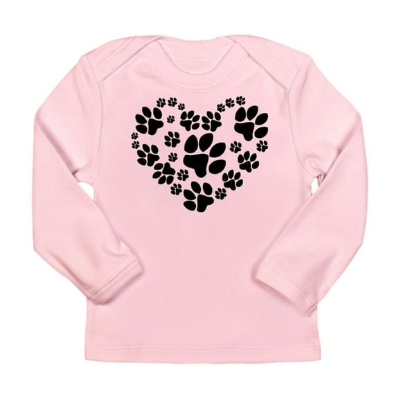 CafePress - Paws Heart Long Sleeve Infant T Shirt - Long Sleeve Infant T-Shirt