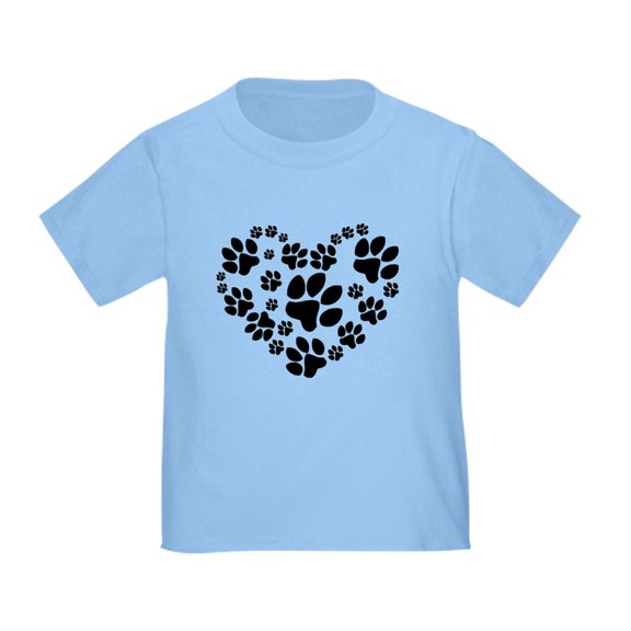CafePress - Paws Heart Toddler T Shirt - Cute Toddler T-Shirt, 100% Cotton