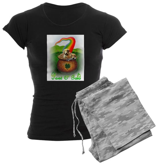 CafePress - Pawt O' Gold! Women's Dark Pajamas - Women's Short Sleeve Print T-Shirt and Pants Dark Cotton Pajama Set