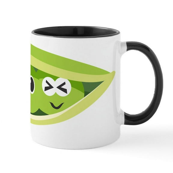 CafePress - Pea Pod Mug - 11 oz Ceramic Mug - Novelty Coffee Tea Cup