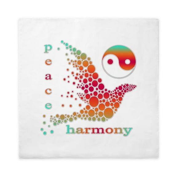 CafePress - Peace And Harmony - Queen Duvet