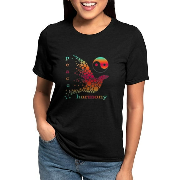 CafePress - Peace And Harmony Womens Tri Blend T Shirt - Womens Tri-blend T-Shirt