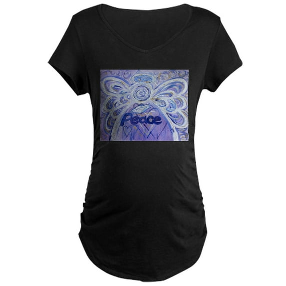 CafePress - Peace Angel Maternity Dark T Shirt - Maternity Dark T-Shirt