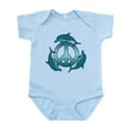 thumbnail image 1 of CafePress - Peace Dolphin Infant Bodysuit - Baby Light Bodysuit, Size Newborn - 24 Months, 1 of 4