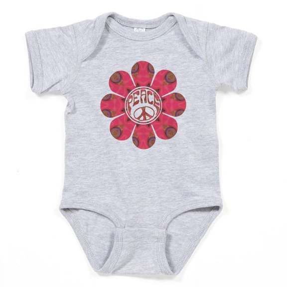 CafePress - Peace Flower Affection - Cute Infant Bodysuit Baby Romper - Size Newborn - 24 Months