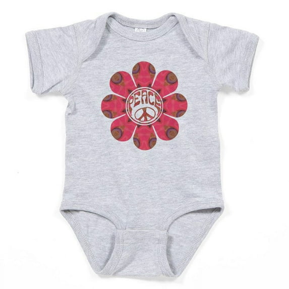 CafePress - Peace Flower Affection - Cute Infant Bodysuit Baby Romper - Size Newborn - 24 Months