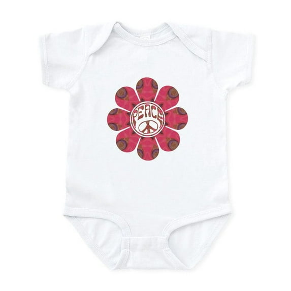 CafePress - Peace Flower Affection Infant Bodysuit - Baby Light Bodysuit, Size Newborn - 24 Months
