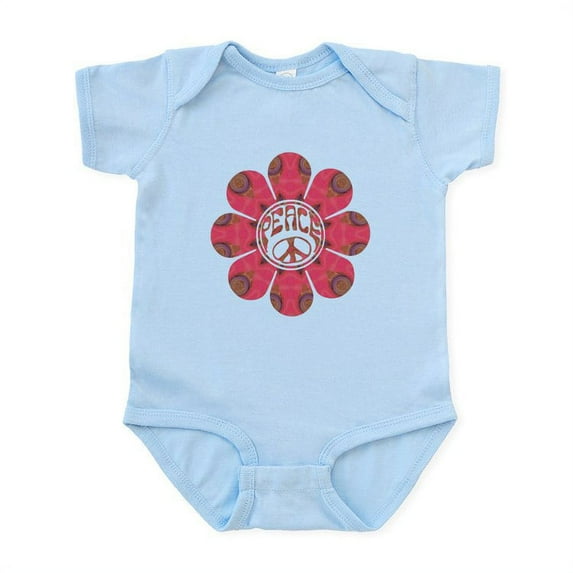 CafePress - Peace Flower Affection Infant Bodysuit - Baby Light Bodysuit, Size Newborn - 24 Months