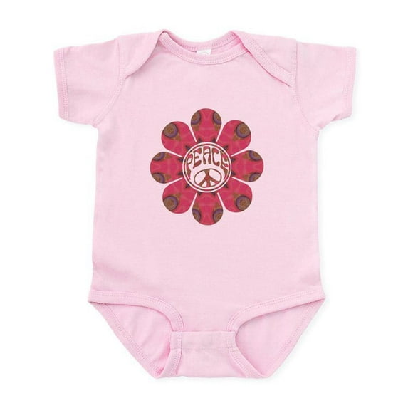CafePress - Peace Flower Affection Infant Bodysuit - Baby Light Bodysuit, Size Newborn - 24 Months