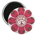 thumbnail image 1 of CafePress - Peace Flower Affection Magnet - 2.25" Round Magnet, Refrigerator Magnet, Button Magnet Style, 1 of 3