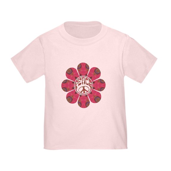 CafePress - Peace Flower Affection Toddler T Shirt - Cute Toddler T-Shirt, 100% Cotton