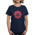 thumbnail image 1 of CafePress - Peace Flower Affection Women's Dark T Shirt - Women's Traditional Fit Dark T-Shirt, 1 of 4