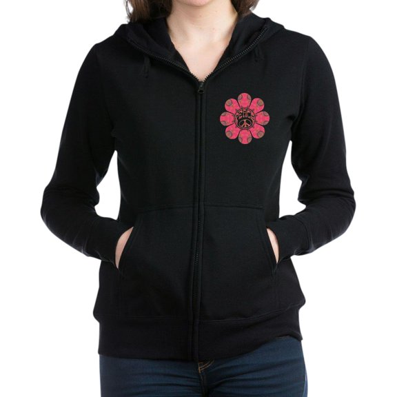CafePress - Peace Flower Affection - Women's Zip Hoodie