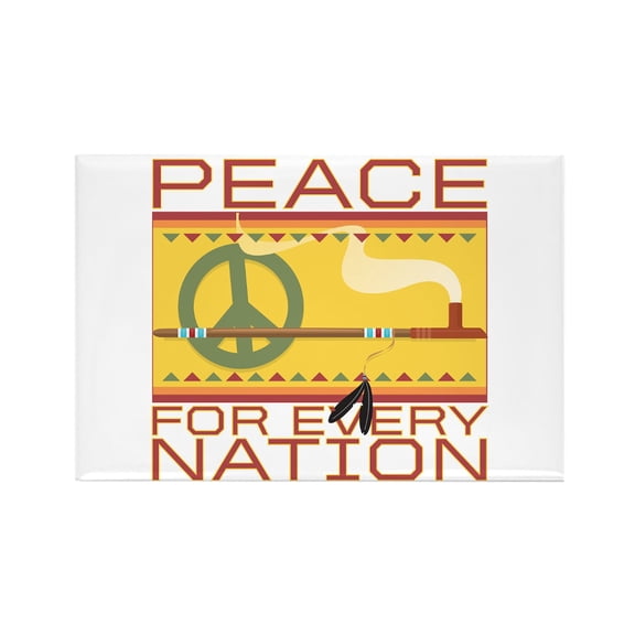 CafePress - Peace For Every Nation - Rectangle Magnet, 2"x3" Refrigerator Magnet