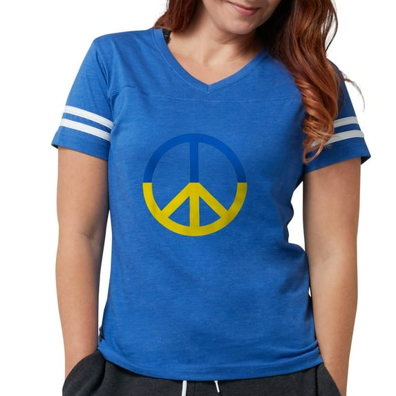 CafePress - Peace For Ukraine Lover I Stand With Ukrai T Shirt - Womens Football Shirt