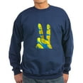 thumbnail image 1 of CafePress - Peace For Ukraine Ukrainian Hand Peace Sweatshirt - Classic Crew Neck Sweatshirt, 1 of 4