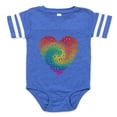 thumbnail image 1 of CafePress - Peace Heart Rainbow - Cute Infant Baby Football Bodysuit, 1 of 3