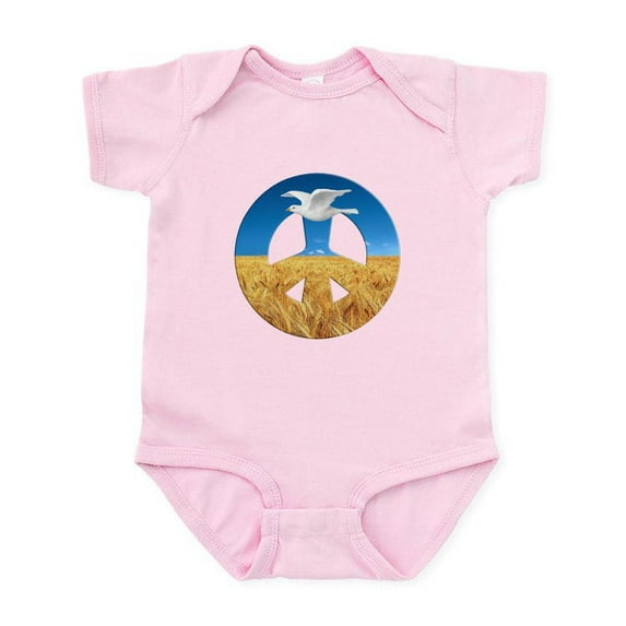 CafePress - Peace In Ukraine - Baby Light Bodysuit, Size Newborn - 24 Months