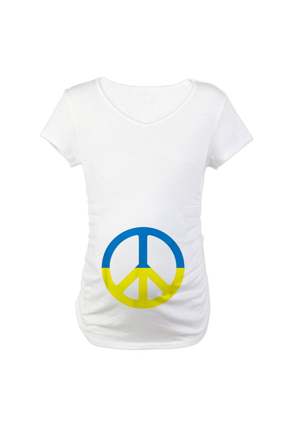- Peace In Ukraine. Stand With Ukr Maternity T Shirt - Cotton Maternity T-shirt, Cute & Funny Pregnancy Tee