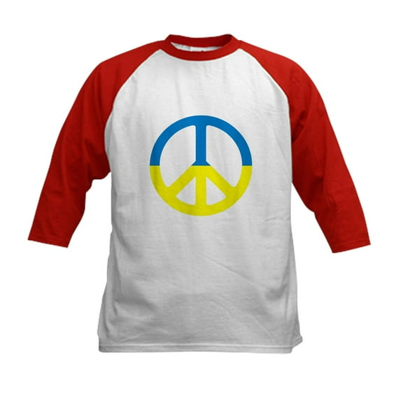 CafePress - Peace In Ukraine. Stand With Ukrai Baseball Jersey - Kids Cotton Baseball Jersey, 3/4 Sleeve Shirt