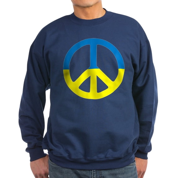 CafePress - Peace In Ukraine. Stand With Ukraine. S Sweatshirt - Classic Crew Neck Sweatshirt