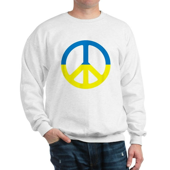 CafePress - Peace In Ukraine. Stand With Ukraine. S Sweatshirt - Crew Neck Sweatshirt