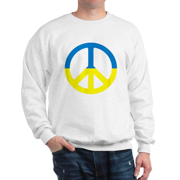 CafePress - Peace In Ukraine. Stand With Ukraine. S Sweatshirt - Crew Neck Sweatshirt
