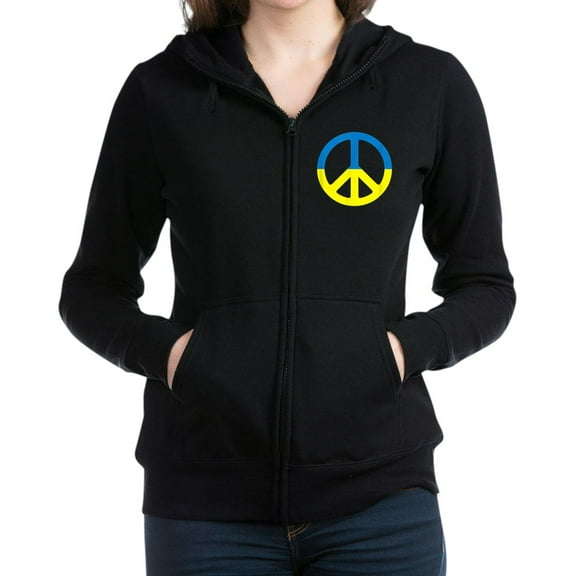 CafePress - Peace In Ukraine. Stand With Ukraine. S Sweatshirt - Women's Zip Hoodie