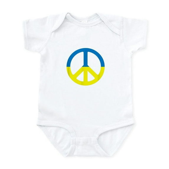 CafePress - Peace In Ukraine. Stand With Ukraine. Su Body Suit - Baby Light Bodysuit, Size Newborn - 24 Months