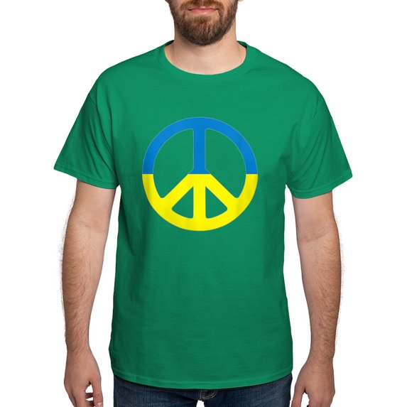 CafePress - Peace In Ukraine. Stand With Ukraine. Supp T Shirt - Men's Classic Graphic Cotton T-Shirt