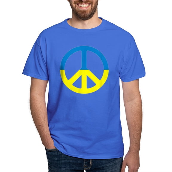 CafePress - Peace In Ukraine. Stand With Ukraine. Supp T Shirt - Men's Classic Graphic Cotton T-Shirt