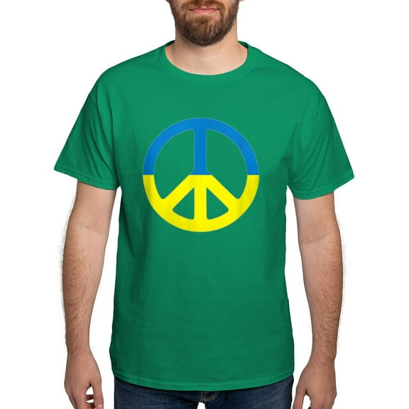 CafePress - Peace In Ukraine. Stand With Ukraine. Supp T Shirt - Men's Classic Graphic Cotton T-Shirt