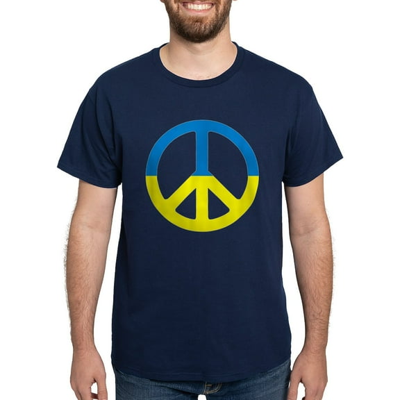 CafePress - Peace In Ukraine. Stand With Ukraine. Supp T Shirt - Men's Classic Graphic Cotton T-Shirt