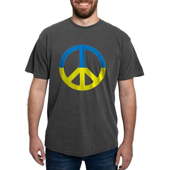 CafePress - Peace In Ukraine. Stand With Ukraine. Supp T Shirt - Mens Comfort Colors Shirt