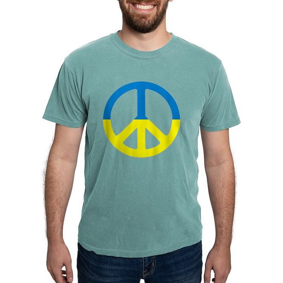 CafePress - Peace In Ukraine. Stand With Ukraine. Supp T Shirt - Mens Comfort Colors Shirt