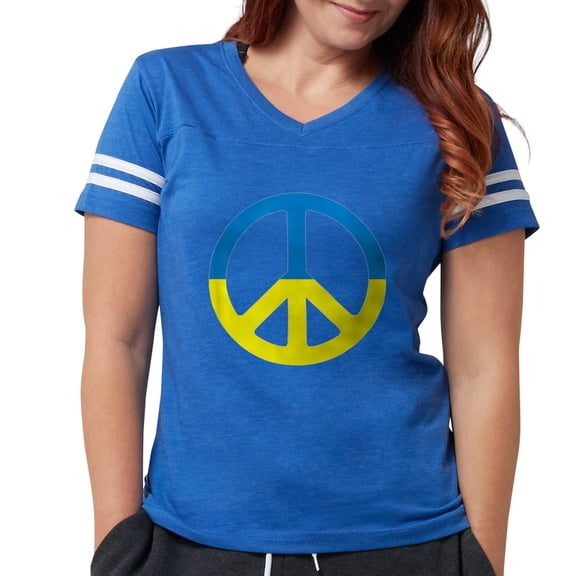 CafePress - Peace In Ukraine. Stand With Ukraine. Supp T Shirt - Womens Football Shirt