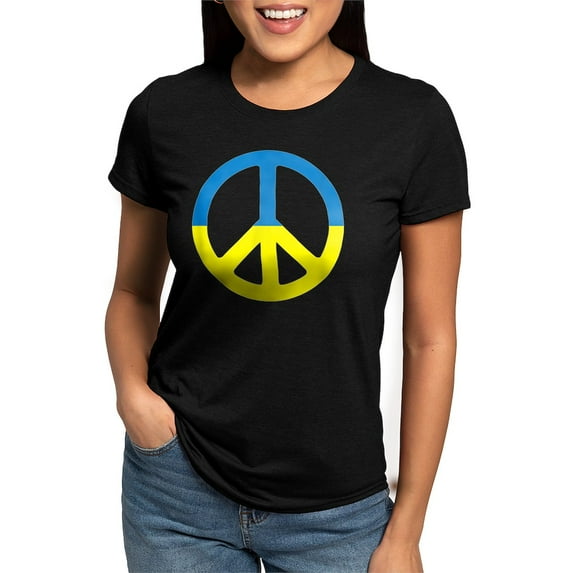 CafePress - Peace In Ukraine. Stand With Ukraine. Supp T Shirt - Womens Tri-blend T-Shirt