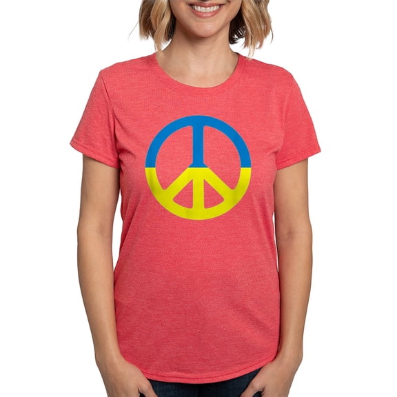 CafePress - Peace In Ukraine. Stand With Ukraine. Supp T Shirt - Womens Tri-blend T-Shirt