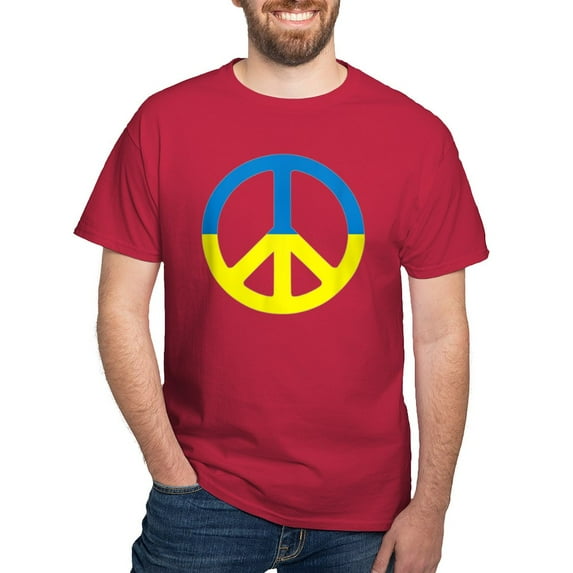 CafePress - Peace In Ukraine. Stand With Ukraine. Supp T Shirt - Men's Classic Graphic Cotton T-Shirt