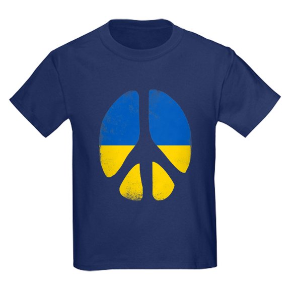 CafePress - Peace In Ukraine T Shirt - Dark T-Shirt Kids XS-XL