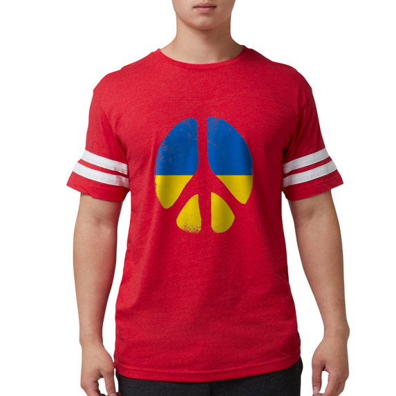 CafePress - Peace In Ukraine T Shirt - Mens Football Shirt