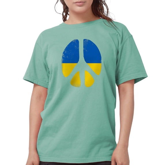CafePress - Peace In Ukraine T Shirt - Womens Comfort Colors® Shirt