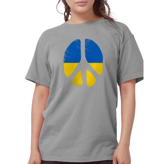 CafePress - Peace In Ukraine T Shirt - Womens Comfort Colors® Shirt