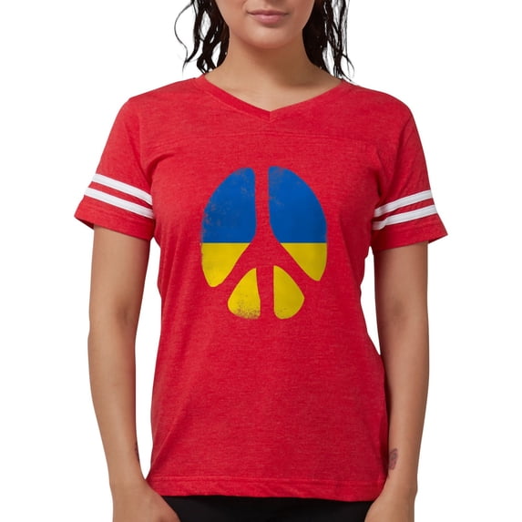 CafePress - Peace In Ukraine T Shirt - Womens Football Shirt