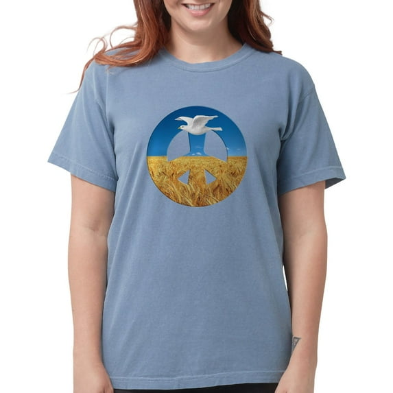 CafePress - Peace In Ukraine Women's Comfort Colors® T Shirt - Womens Comfort Colors® Shirt