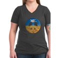thumbnail image 1 of CafePress - Peace In Ukraine Women's V Neck T Shirt - Women's V-Neck Dark T-Shirt, 1 of 1