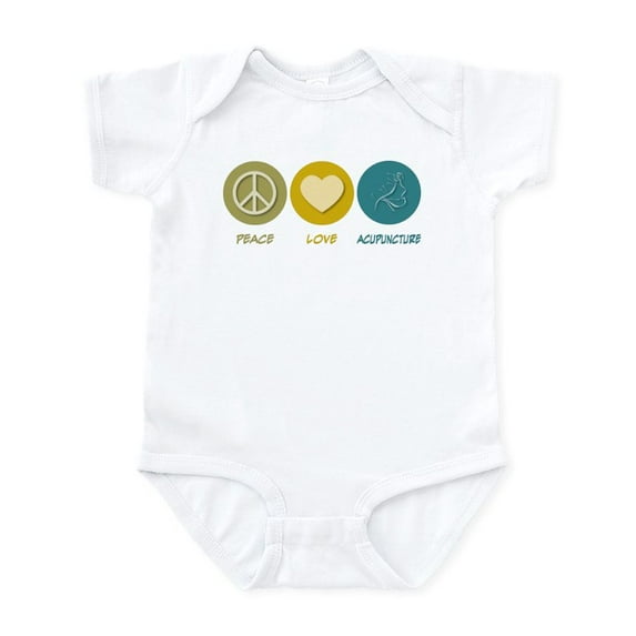 CafePress - Peace Love Acupuncture Infant Bodysuit - Baby Light Bodysuit, Size Newborn - 24 Months